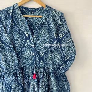 Robe d'été pour femmes, tissu en coton respirant, design élégant et décontracté, coupe confortable, parfaite pour tous les jours et les journées ensoleillées - Product Image 5