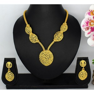 Joyería de oro de enchapado en oro, conjunto de joyería de estilo africano tradicional - Product Image 1
