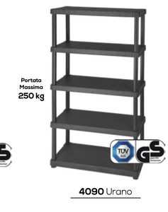 Muebles de exterior de alta calidad italianos, estantes apilables de plástico de 5 capas, almacenamiento de jardín, garaje, estantes de almacén, garaje TUV - Product Image 3