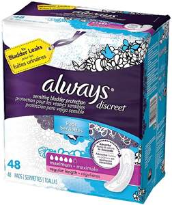 Serviettes d'incontinence Always Discreet Long Plus pour femmes, 16 unités, culottes hygiéniques, produits d'incontinence de qualité supérieure - Product Image 6