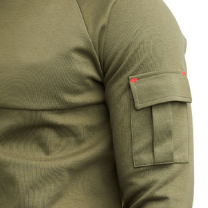 Vente chaude 2025 Sweat-shirt à carreaux d'hiver surdimensionné à col rond avec poche sur le bras gauche pour sweats à capuche et sweat-shirts pour hommes - Product Image 6
