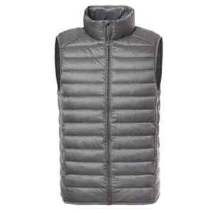 Chaleco largo cálido de invierno para hombre, chaleco con logotipo personalizado, cuello levantado, logotipo frontal, impermeable, a prueba de viento, personalizable - Product Image 1