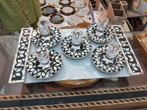 จานรองแก้วประดับมุกแบบคลาสสิกสำหรับคุณแม่ถาดรองแก้วใช้ตกแต่งจานสำหรับอีดเดือน - Product Image 6