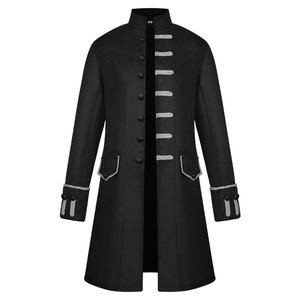 2024 disfraces Medievales Vintage Steampunk gótico negro Chaqueta larga abrigo vampiro Cosplay pirata Halloween traje hombres gabardina - Product Image 6