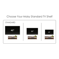 Maisy Unité de divertissement TV murale standard avec étagères pour livres et décoration Unité d'affichage standard jusqu'à 42 pouces