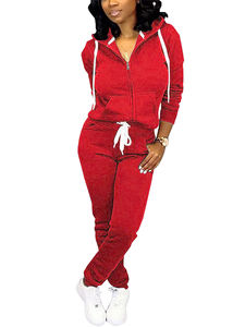 Conjunto Deportivo de Dos Piezas para Mujer, con Logotipo Personalizado, Pantalones Deportivos Bordados, Sudadera con Capucha y Cremallera, Manga Larga - Product Image 5