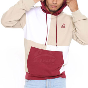 Vente directe usine – Nouveaux sweats à capuche décontractés pour hommes, motif uni, en molleton de coton/polyester, pour l'extérieur, teinture unie - Product Image 2
