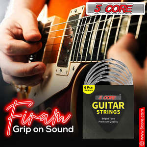 Cuerdas para Guitarra Eléctrica de 5 Hilos para Guitarras de 6 Cuerdas, Acero Niquelado - Product Image 1