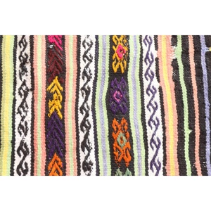 พรมวินเทจ ขนาด 1.8x4.1 ฟุต พรมขนาดเล็ก สีดำไล่เฉด ทำจากขนแกะแบบตุรกี - Product Image 5