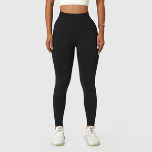 Offre Spéciale vente en gros automne Sport femmes vêtements de sport haute mi sans couture pantalons de Yoga Scrunch bout à bout Leggings respirant Fitness - Product Image 2