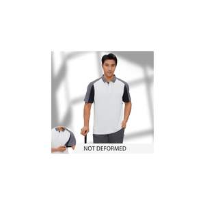 Polo manches courtes décontracté à la mode pour hommes, tenue cool raglan tricotée à séchage rapide - Product Image 4