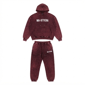 Conjunto de Sudadera con Capucha Oversize y Pantalones Jogger de Algodón Lavado Personalizado para Mujer, Chándal de Felpa Estilo Urbano OEM ODM - Product Image 4