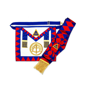 Collar y Regalia Masónicos del Rito Escocés de 14 Grados |   Mason de 14º Grado |   Material de Cinta Hecho a Mano y Color Personalizado - Product Image 6