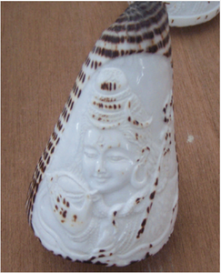 Conus Shell Sculpture Shiva Ornement SEASHELL BIJOUX Seashell sculpture Motif Shiva Dieu Sculpture - Product Image 6