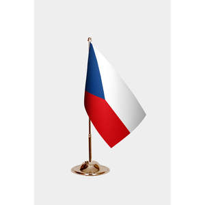 Drapeaux de bureau de la Tchécoslovaquie imprimés numériquement, matériau du mât en aluminium - Product Image 2