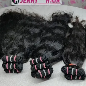 Produk baru 2023 mentah tidak diproses keriting keriting Jerry ekstensi rambut 100 gram kualitas tinggi rambut alami Manusia India