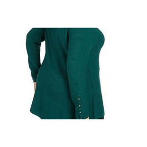 Maglione Casual da Donna Alfani con Dettagli a Bottoni, Traspirante, Verde, Taglia X-Large, Stagione Autunnale - Product Image 3