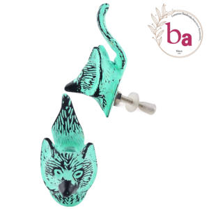 Tiradores de cajón de armario de puerta de cocina con pomos verdes envejecidos de zorro de hierro fundido de primera calidad para tocador y dormitorio/Aplicación de Villa - Product Image 1