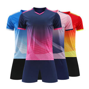 ชุดฟุตบอลสำหรับผู้ชายเสื้อเจอร์ซีย์ฟุตบอลเสื้อเจอร์ซีย์ผ้าโพลีตาข่ายแบบซับลิเมชัน100% - Product Image 1