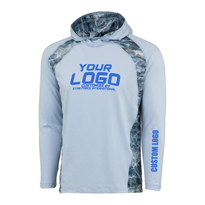 Sublimación de protección solar personalizada, camisetas de pesca de manga larga, camisa de pesca de secado rápido deportiva en blanco con capucha y cubierta facial - Product Image 2