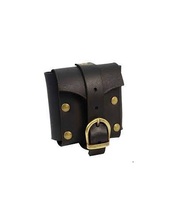 Sac de taille en cuir de vachette de style vintage unisexe pochette à bandoulière étanche pour homme de couleur beige simple et chic
