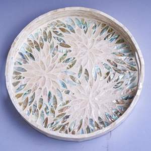 Plateau de service rond en bois de haute qualité avec vadrouille vaisselle artisanale pour décor de restaurant vente en gros du prix du Vietnam - Product Image 5