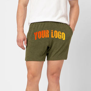 กางเกงขาสั้นผู้ชายผ้าโพลีเอสเตอร์/ไนลอนถักแบบขายส่ง ปักโลโก้ตามสั่ง ระบายอากาศได้ดี กางเกงขาสั้นสตรีทแวร์ ฮิปฮอป เอวกลาง สวมใส่สบาย - Product Image 1