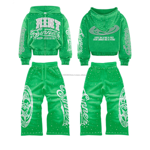 Conjunto de Sudadera y Pantalones Deportivos Personalizados de 400 g/m² para Hombre, Conjunto Deportivo de Dos Piezas de Felpa Cepillada de Alta Calidad para Hombre - Product Image 1