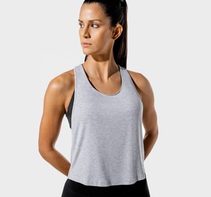 Débardeurs sans manches à séchage rapide pour femmes fabriqués en usine débardeurs tricotés imprimés de gymnastique décontractés taille personnalisée et meilleur prix respirant - Product Image 3