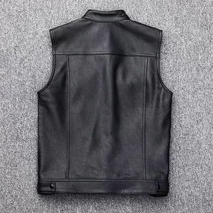 Chaleco de cuero para hombre con estilo para motocicleta Touring, Clubwear, aventura al aire libre y trajes occidentales clásicos - Product Image 3