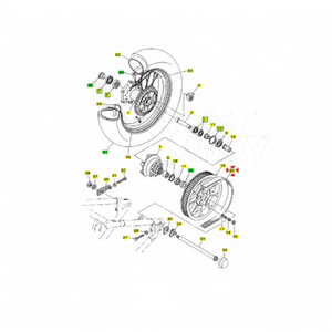 Original Timing Belt for XV a WILD STAR 1600 99-02 Motorcycle Timing Gear & Chain <b>Model</b> 4WM462410000 - Product Image 1