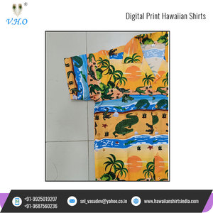 เสื้อฮาวายพิมพ์ลายดิจิตอล,เสื้อปาร์ตี้ชายหาดแขนสั้นราคาถูก - Product Image 4