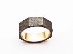 Bague de mariage et de fiançailles unisexe personnalisée en acier Damas fait main, écologique et durable, supporte la personnalisation OEM, cadeau d'anniversaire - Product Image 3