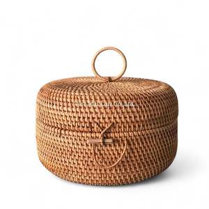 Sustainable Handmade Rattan <b>Storage</b> <b>Box</b> Produced From Natural Rattan For Home <b>Storage</b> And <b>Decorative</b> Purpose - Product Image 1