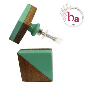 Tiradores de madera de resina modernos, manijas artesanales para uso en cajones para armarios de cocina, armarios, dormitorios, baños, salas de estar - Product Image 1