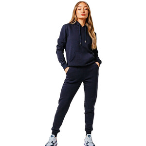 Ensemble pantalon de survêtement et sweat à capuche pour femme Ensemble deux pièces Survêtement de sport pour femme Ensemble sweat à capuche et jogger en éponge française - Product Image 1