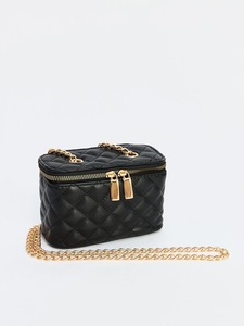 OEM ODM Private Label Custom Logo Women's <b>Pink</b> Quilted Chain Crossbody Bag Mini Vanity Box Bag PU Leather Shoulder <b>Purse</b> - Product Image 4
