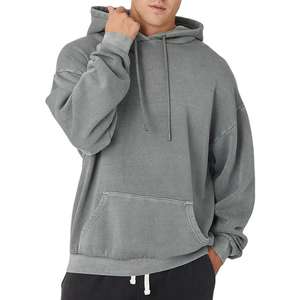 Sweat à capuche oversize personnalisé pour homme en coton et polyester imprimé professionnellement, respirant, imperméable et coupe-vent, en polaire - Product Image 1