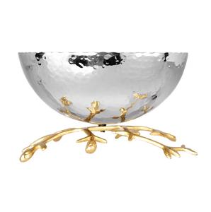 Nouvel arrivage Bol en métal au design de luxe avec dessus en verre Tailles dorées-Poli Écologique Nouveau design de luxe avec base en métal - Product Image 2