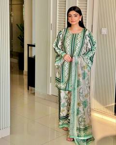 Mode indienne Kurti nouveau concepteur fête porter haut lourd avec Dupatta broderie séquence travail avec manches longues - Product Image 2