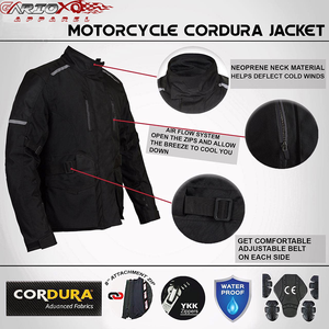 Vente en gros en ligne Veste de motard en textile avec armure de protection et ventilation aérienne Veste de course pour 4 saisons - Product Image 4