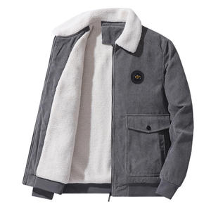 OEM Windproof Casual <b>Men</b> Cotton Puffer Varsity <b>Jacket</b> Wholesale Custom Winter Warm Thick Solid Color Canvas Front <b>Fur</b> Collar - Product Image 4
