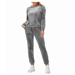 Comprar nuevo chándal personalizado dos piezas de material más suave Sudadera con capucha y pantalón Conjunto para las mujeres - Product Image 1