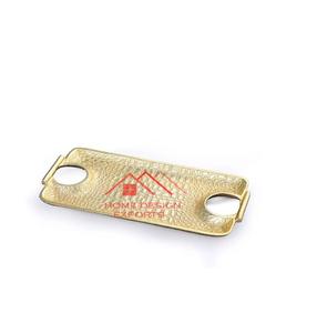 Bandeja para servir alimentos de Metal hecha a mano con acabado dorado 2025, bandeja para servir alimentos y bebidas de lujo con diseño personalizado - Product Image 2