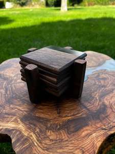 ที่รองแก้วไม้ทรงสี่เหลี่ยมหรูหราสไตล์คลาสสิกสำหรับใช้ในห้องครัวในราคาที่เหมาะสม - Product Image 2