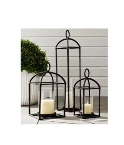 <b>Square</b> Shape <b>Candle</b> Metal Holder Gorgeous Lanterns for Decorative Living Room Home Bedroom Hanging for Wholesale Suppliers - Product Image 2