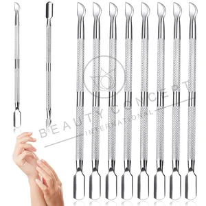 8 Pieces Nail Cutícula Pusher Cutter Aço Inoxidável Nail Remover Double Ended Nail Pusher Por Beauty Concept International