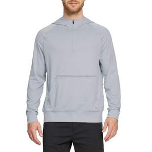 Nouveau design Performance Léger 4 directions extensible Sweat à capuche avec poche demi-zip pour hommes - Product Image 6