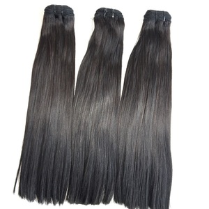 Extensions de cheveux indiens 100% naturels, lot de 3, avec lace closure HD, lisses, tout en 1 - Product Image 5