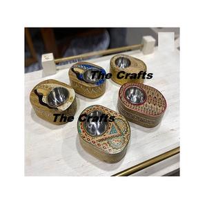 Quemador Mabkhara Bakhoor de madera y metal con soporte Mabkhars de fragancia para el hogar de forma redonda a precios asequibles - Product Image 4